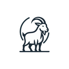 simple goat logo vector illustration
