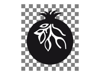 Vector seamless pattern with pomegranate. Pomegranate Flat Design Turkey Icon. Whole and sliced fresh fruit whole and sliced Pomegranate colorful icon.