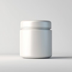 Minimalist White Jar Mockup on Clean Background