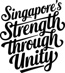 Obraz premium Singapore's Strength Through Unity Design