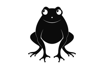 Frog vector art illustration on white background 
