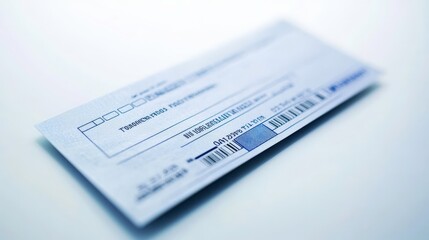 Toll Ticket on White Background with Vibrant Colors