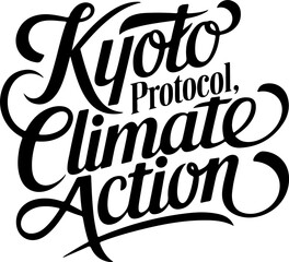 Fototapeta premium Kyoto Protocol Climate Action Design