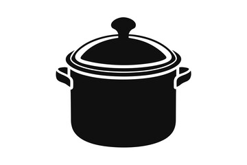 Cooking pot icon vector illustration on white background