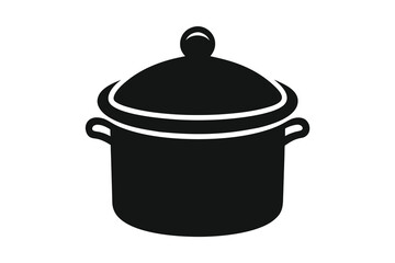 Cooking pot icon vector illustration on white background