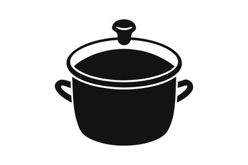 Cooking pot icon vector illustration on white background