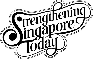 Fototapeta premium Strengthening Singapore Today Logo Design