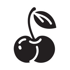 cherry silhouette vector illustration