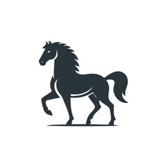 Obraz premium simple horse logo vector illustration