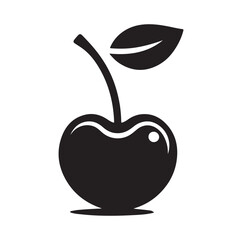 cherry silhouette vector illustration