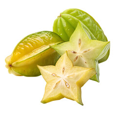 Fototapeta premium Starfruit (carambola) isolated on transparent background