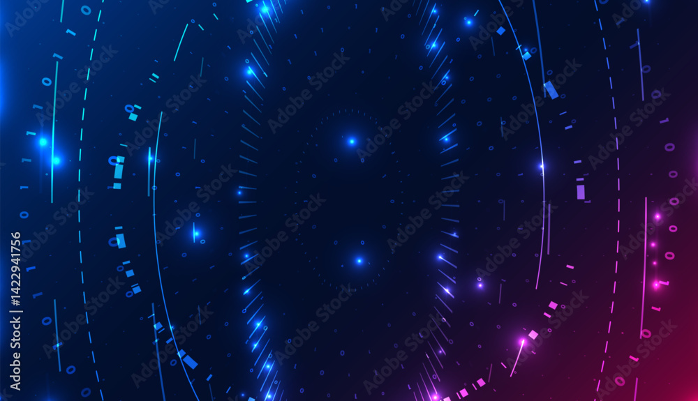 Poster abstract big data visualization. big data code representation. graphic concept for your design