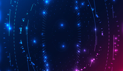 Abstract big data visualization. Big data code representation. Graphic concept for your design