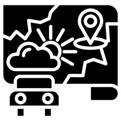 Gps glyph icon