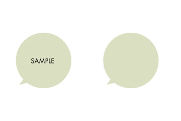 中にテキストを入れるための、丸い形の吹き出し（スピーチバブル）
