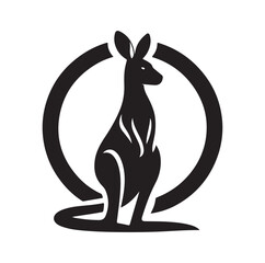 A Kangaroo silhouette vector illustration