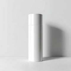 White Aerosol Can Mockup on Clean Background