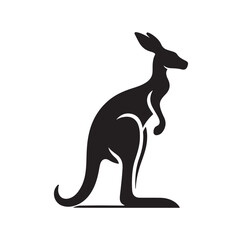 A Kangaroo silhouette vector illustration