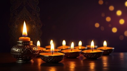 candles on the floor for diwali happy diwali