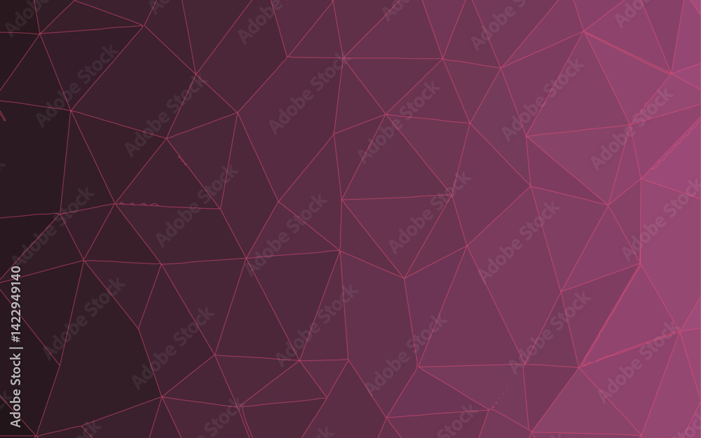 Fototapete Abstract low-poly background with irregular polygonal mesh lines. Tech-inspired, and geometric, suitable for modern interfaces, presentations, or high-tech. Modern mosaic overlap layer background.