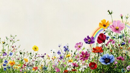 Colorful Wildflower Field Scene