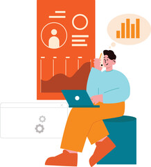 Web Profile Analyzing on Laptop