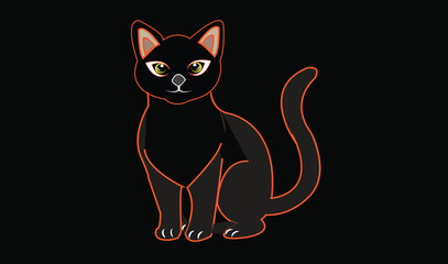Cat emoji icon vector image.