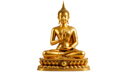 buddha statute on a transparent or white background.