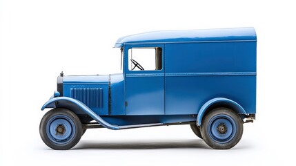Classic Postal Vehicle on a White Background