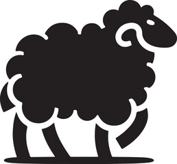 Sheep silhouette vector EPS, ideal for farm animal designs, rural themes, livestock icons, agricultural projects, and nature graphics.