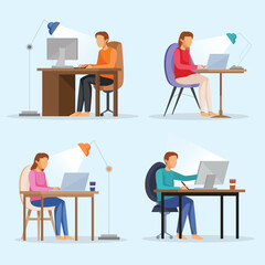 Remote Work: Diverse Team Working from Home