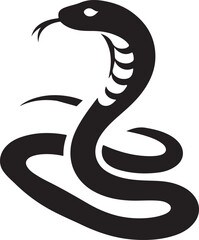 Snake silhouette vector EPS, ideal for reptile designs, wildlife icons, dangerous creature graphics, and nature-inspired artwork.