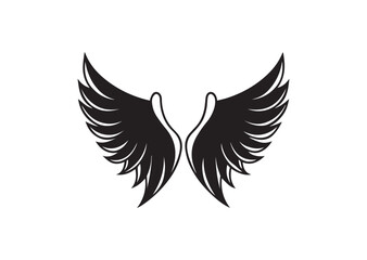 Obraz premium Angel Wing Silhouette Vector