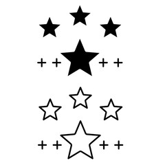 Fototapeta premium bright star outline and solid icon set