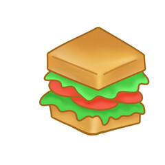 sandwich isolated on white background