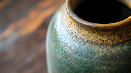 Handcrafted pottery featuring smooth glaze and organic natural textures
