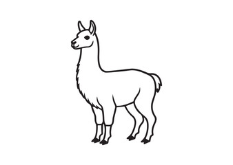 Fototapeta premium Llama Silhouette Vector