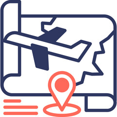 Travel Guidance mixed color icon