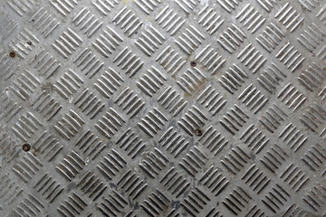 silver diamond metal plate, grunge texture of grey steel sheet floor