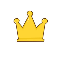 golden crown isolated on white