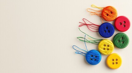 Colorful Buttons and Threads