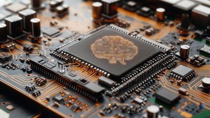 Circuit board featuring intricate circuit design demonstrating the fusion of technology and modern innovations