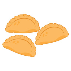 Mexican Empanadas dumpling food illustration