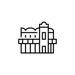 Obraz premium Building icon. Simple western building icon for social media, app, and web design. Vector illustration