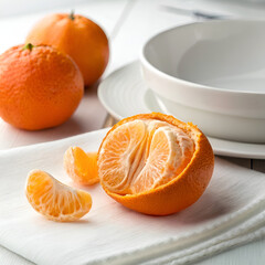 tangerines on a plate