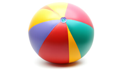 One colorful inflatable balloon isolated on white