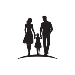 family isolated vector silhouette clip art illustration
