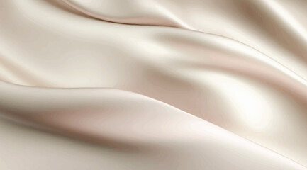 Fototapeta premium Smooth elegant cream silk fabric background. Textile texture. Vector illustration 
