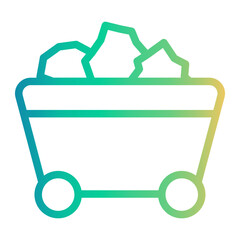 coal Line Gradient Icon