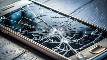 visible cracks and damage on smartphone display